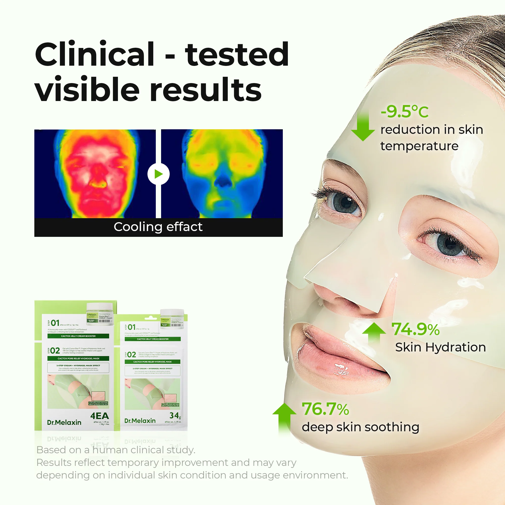 CACTOX De-Puffing Pore Tox Gel Mask 4EA - Image 6