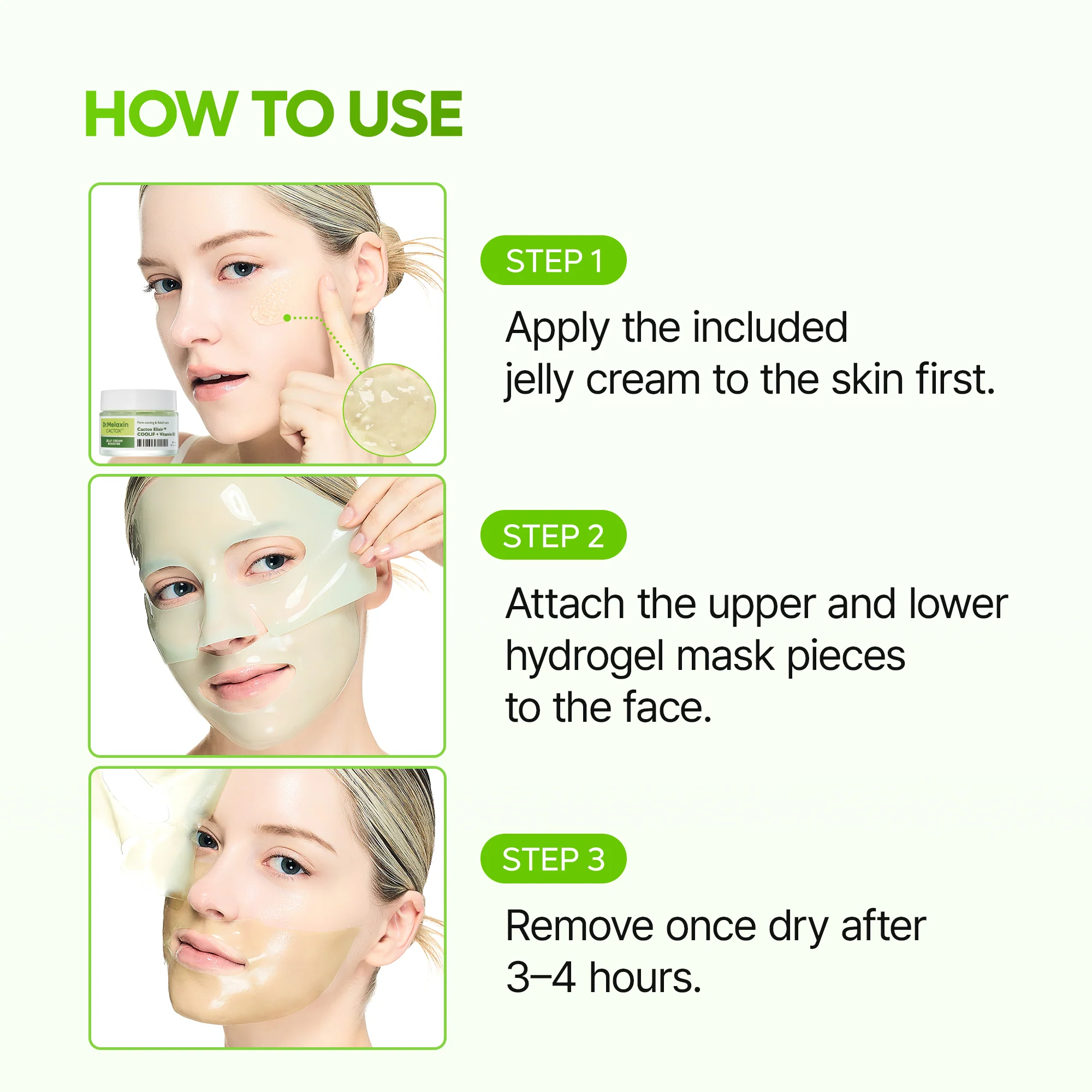 CACTOX De-Puffing Pore Tox Gel Mask 4EA - Image 7